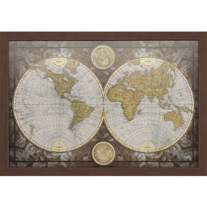 World Map Framed Art
