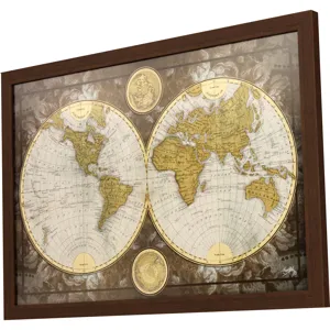 World Map Framed Art