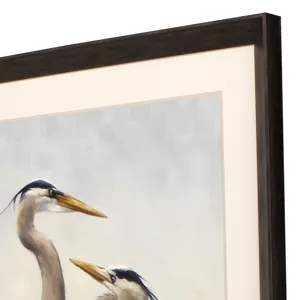 Young Heron Family Framed Art