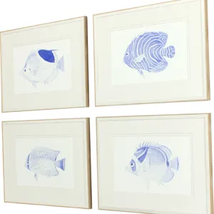 Blue Fish S/4 Framed Art