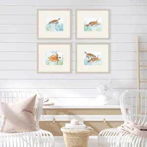 Sea Turtle Reef S/4 Framed Art