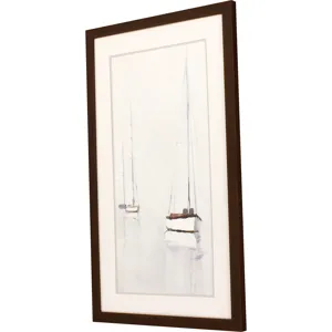 Fog in Harbor I Framed Art