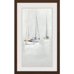 Fog in Harbor II Framed Art