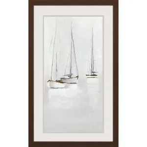 Fog in Harbor II Framed Art