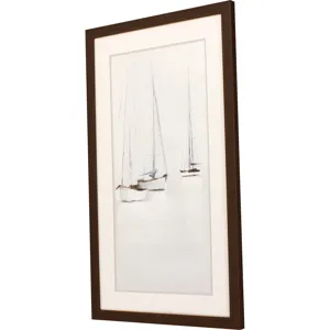 Fog in Harbor II Framed Art