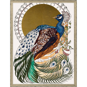 Formal Peacock Framed Art
