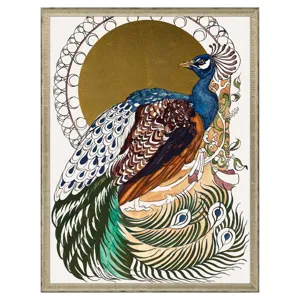 Formal Peacock Framed Art