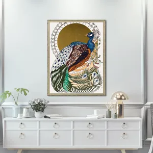 Formal Peacock Framed Art