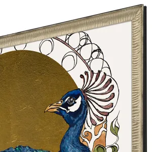 Formal Peacock Framed Art