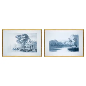 Morning & Evening S/2 Framed Art
