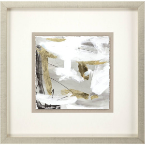 Ivory Gold and Gray I Framed Art