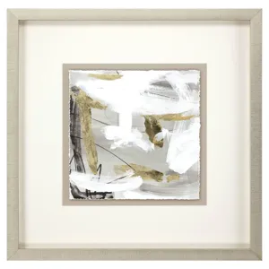 Ivory Gold and Gray I Framed Art