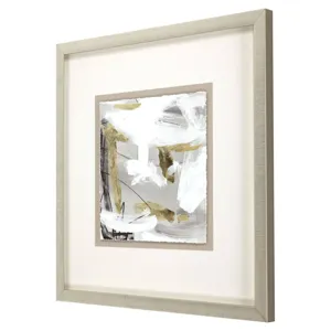 Ivory Gold and Gray I Framed Art