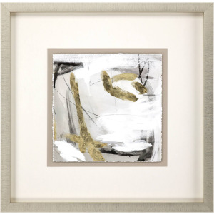 Ivory Gold and Gray II Framed Art