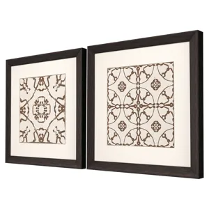 Motif on Cream I S/2 Framed Art