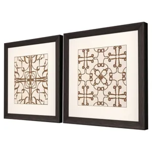 Motif on Cream II S/2 Framed Art