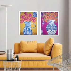 Talavera Vases S/2 Framed Art