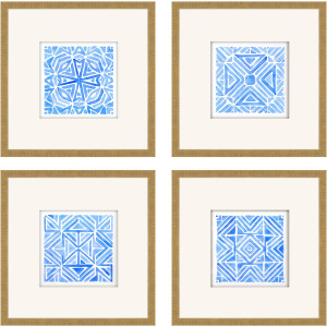 Indigo Geo S/4 Framed Art