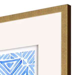 Indigo Geo S/4 Framed Art