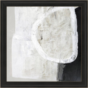 White Stone Framed Art