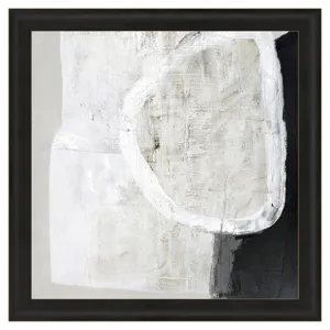 White Stone Framed Art