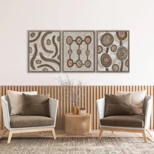 Huzi II S/3 Framed Art