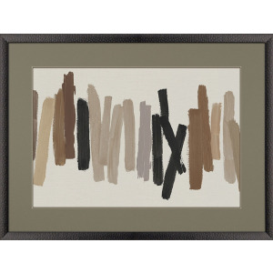 Strokes in Brown I Framed Art