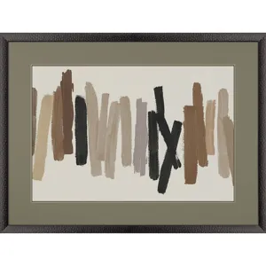 Strokes in Brown I Framed Art