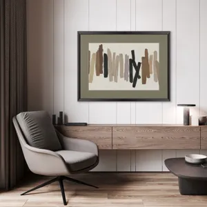 Strokes in Brown I Framed Art