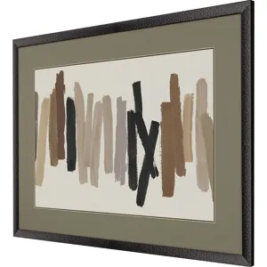 Strokes in Brown I Framed Art
