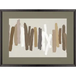 Strokes in Brown II Framed Art