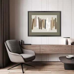 Strokes in Brown II Framed Art