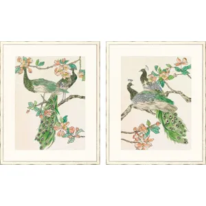 Emerald Peacock I S/2 Framed Art