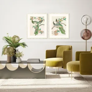 Emerald Peacock I S/2 Framed Art