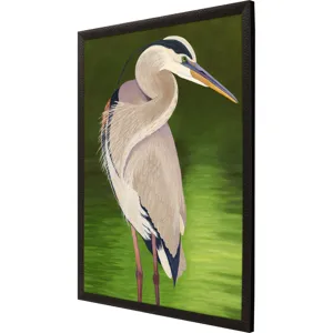 Moonlight Blue Heron Framed Art