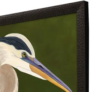 Moonlight Blue Heron Framed Art