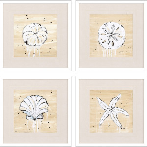 Ocean Gems S/4 Framed Art