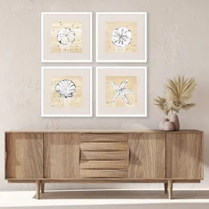 Ocean Gems S/4 Framed Art