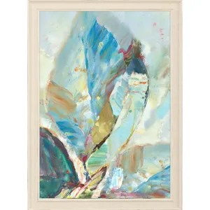 Aqua Leaf I Framed Art