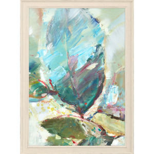 Aqua Leaf II Framed Art