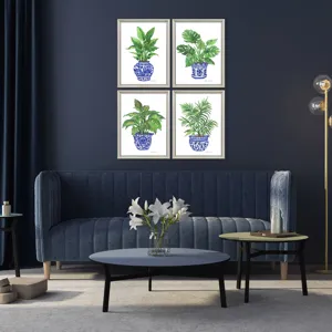 Botanical Blues S/4 Framed Art