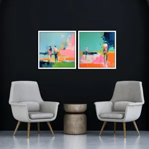 Golf Players I S/2 Framed Art