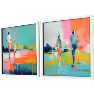 Golf Players II S/2 Framed Art