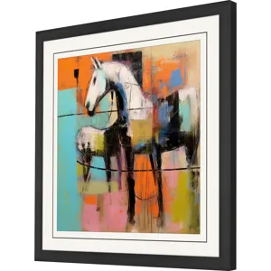 Block Horse Impression II Framed Art