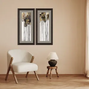 Inky Trees S/2 Framed Art