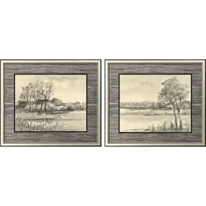 Graphite Plein Air S/2 Framed Art
