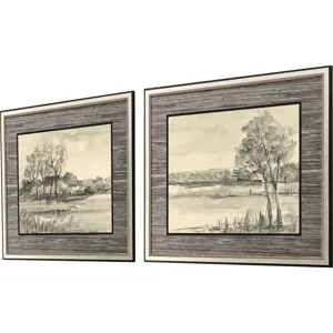 Graphite Plein Air S/2 Framed Art
