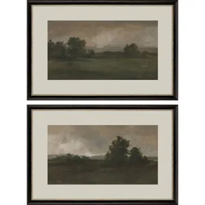 Dusk Panoramic Vista S/2 Framed Art