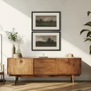 Dusk Panoramic Vista S/2 Framed Art