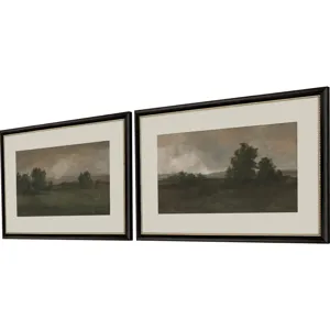 Dusk Panoramic Vista S/2 Framed Art